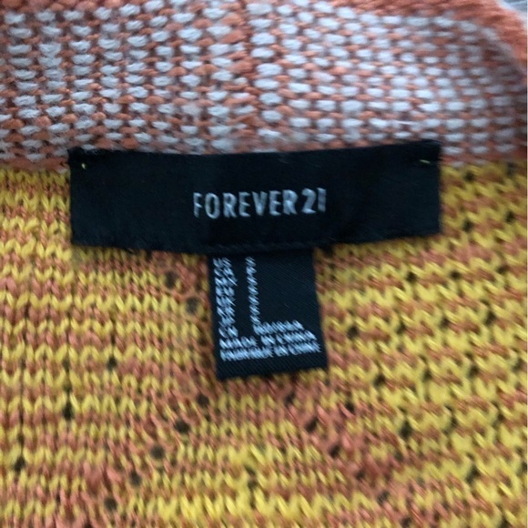 Forever 21 Multicolored Open Front Knot Cardigan Women Small - Picture 6 of 6